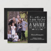 Budget rustieke kerst vers typografie foto (Voorkant / Achterkant)