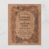 Budget rustieke laser gesneden vogel bloemenbruilo (Voorkant)