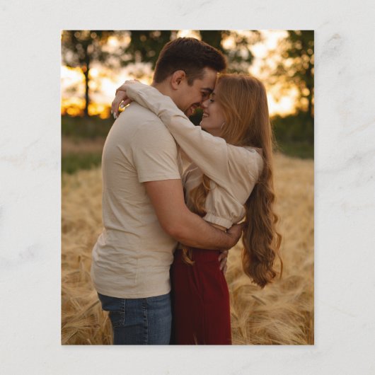 Budget rustieke lichten foto bruiloft uitnodiging (Achterkant)