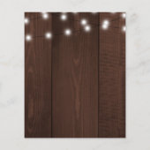 Budget rustieke lichten hout bruiloft uitnodiging (Achterkant)