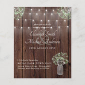 Budget Rustieke Lichten Mason Potten Gypsophila Tr (Voorkant)