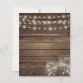 Budget Rustieke Lichten Mason Potten Trouw Uitnodi (Achterkant)