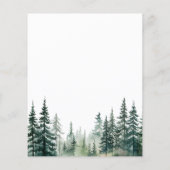Budget rustieke pijnbomen bos bruiloft uitnodiging flyer (Achterkant)