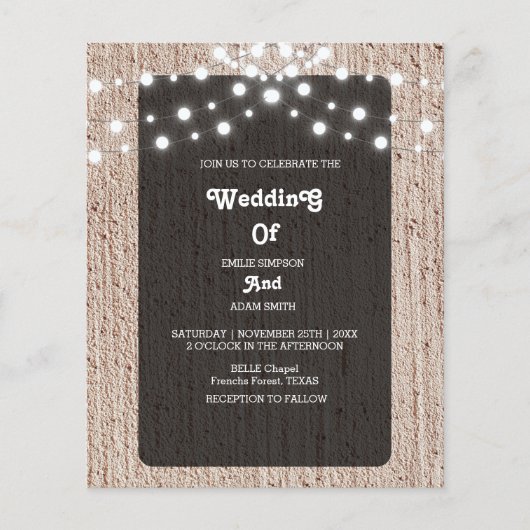 Budget rustieke string lichten elegante wieden (Voorkant)