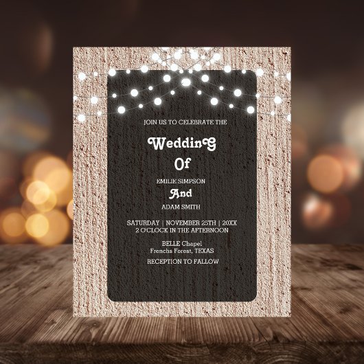 Budget rustieke string lichten elegante wieden