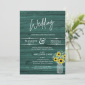 BUDGET Rustieke Trouwdag GroenGeel Zonnebloem Uitn (Staand voorkant)