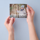 Budget rustieke vrolijke kerst foto flyer (Hand)