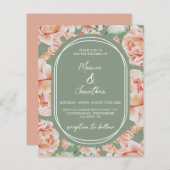 Budget rustieke Waterverf bloemensalie blozen brui (Voorkant / Achterkant)