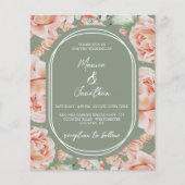 Budget rustieke Waterverf bloemensalie blozen brui (Voorkant)