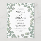 Budget rustieke Waterverf eucalyptus bruiloft (Voorkant)