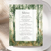 Budget Rustieke Waterverf Woodland Wedding Menu