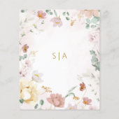 Budget Rustieke Wildbloemen Bruiloft Save the Date (Achterkant)