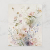 Budget Rustieke Wildbloemen Toewijding Uitnodiging (Achterkant)