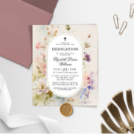 Budget Rustieke Wildbloemen Toewijding Uitnodiging