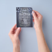 Budget rustieke winter bruidsdouche uitnodiging flyer (Hand)