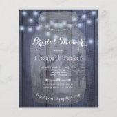 Budget rustieke winter bruidsdouche uitnodiging flyer (Voorkant)