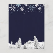 Budget rustieke wintermeisje babyshower uitnodigin (Achterkant)