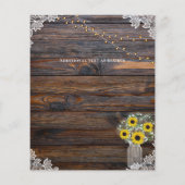 BUDGET Rustieke Zonnebloem Baby's Adem Trouw Uitno (Achterkant)