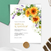 Budget rustieke zonnebloemen & lavendel bruiloft u