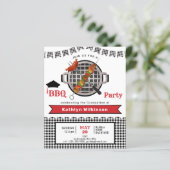 BUDGET rustieke zwart geruite leuke BBQ Party uitn (Staand voorkant)