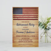 Budget Rustige American Flag Police Retirement Inv (Staand voorkant)
