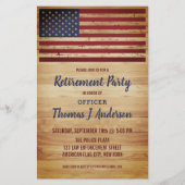 Budget Rustige American Flag Police Retirement Inv (Voorkant)