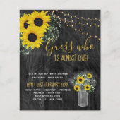 BUDGET Rustige Baby shower - Zonnebloemen (Voorkant)