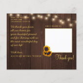 Budget rustige bruiloft bedankt briefkaart (Achterkant)