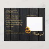 Budget rustige bruiloft bedankt briefkaart (Achterkant)