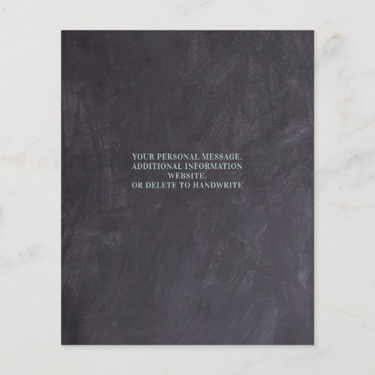 Budget Rustige bruiloft Eucalyptus sparen de datum (Achterkant)