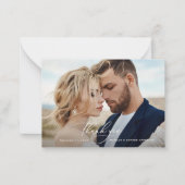 budget Rustige elegante bruiloft bedankt botanisch Notitiekaartje (Voorkant)