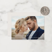 budget Rustige elegante bruiloft bedankt botanisch Notitiekaartje (Voorkant / Achterkant in situ)