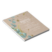 BUDGET Rustige Eucalyptus Kraft Vrijgezellenfeest Notitieblok (Schuin)