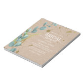 BUDGET Rustige Eucalyptus Kraft Vrijgezellenfeest Notitieblok (Linkerzijde)