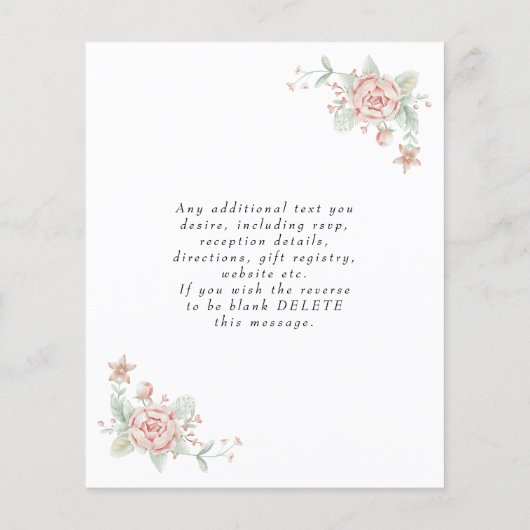 Budget Rustige Eucalyptus Leaves Wedding Uitnodigi Flyer (Achterkant)