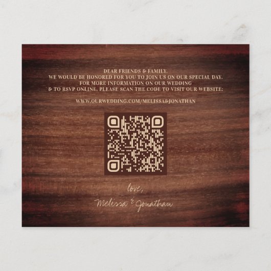 Budget Rustige Eucalyptus QR-code sparen de datum (Achterkant)