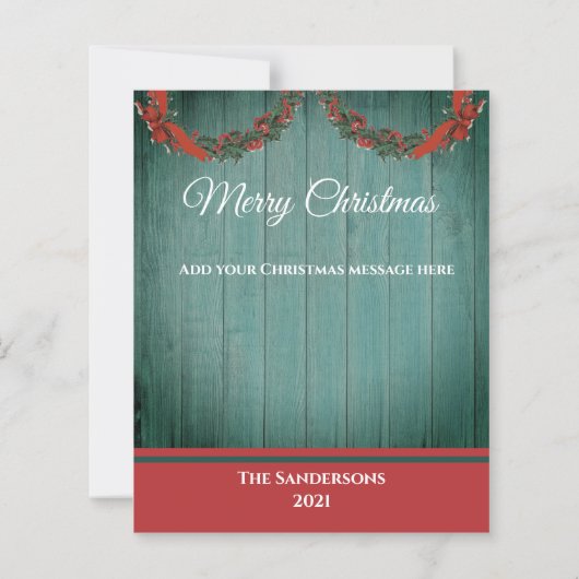 budget Rustige feestdag kerstkaart (Achterkant)