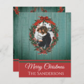 budget Rustige  feestdag kerstkaart (Voorkant / Achterkant)