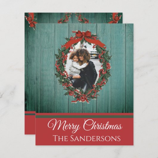 budget Rustige feestdag kerstkaart (Voorkant / Achterkant)