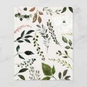 budget Rustige Foliage Farmhouse Wedding-uitnodigi (Achterkant)