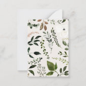 budget Rustige Foliage Farmhouse Wedding-uitnodigi Notitiekaartje (Achterkant)