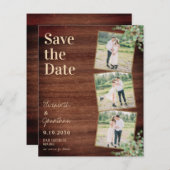 Budget Rustige Foliage Foto QR Code Save the Date (Voorkant / Achterkant)