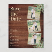 Budget Rustige Foliage Foto QR Code Save the Date (Voorkant)