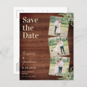 Budget Rustige Foliage Foto QR Code Save the Date (Voorkant / Achterkant)