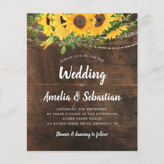 BUDGET Rustige Herfst - Uitnodiging tot weddenscha (Voorkant)