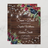 BUDGET Rustige houtflens licht sparen de datum (Voorkant / Achterkant)