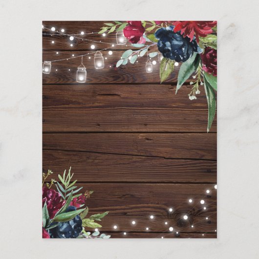 BUDGET Rustige houtflens licht sparen de datum (Achterkant)