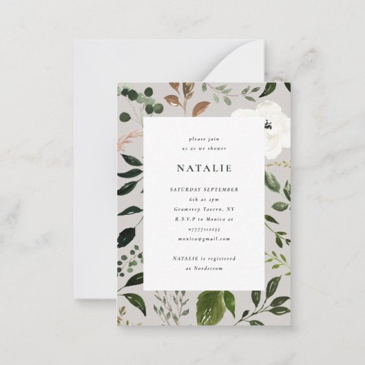 budget Rustige houtslijm in uitnodiging voor het d (Achterkant)