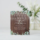 Budget Rustige Lichten Greenery Eucalyptus Invite (Staand voorkant)