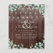 Budget Rustige Lichten Greenery Eucalyptus Invite (Voorkant)